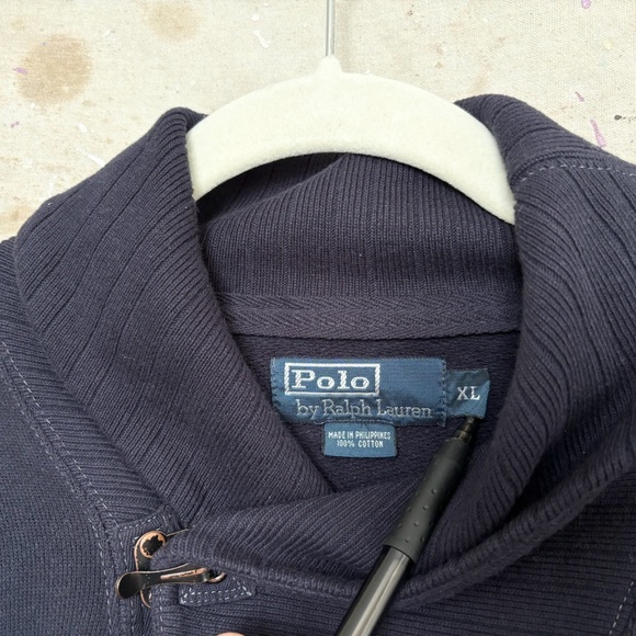 Vintage Polo Ralph Lauren Clasp Shawl Neck Sweatshirt - Picture 3 of 4